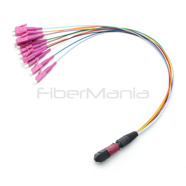 MTP to LC MPO Fanout Cable with Corning ClearCurve® Fiber and Plug and Play