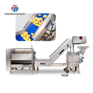 Roller washing and cutting production line Fruit Vegetable FOOD processing
