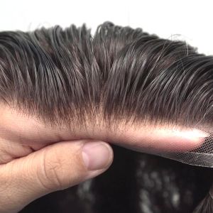 Customizable Density Men Hairpiece Single Knot Custom Toupee