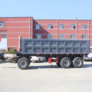 Farm Trailer 3-Axles Hydraulic Rear Dump Draw Bar Full Trailer