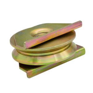 Sliding gate roller GW615 Y Groove，Galvanized, Iron, Single bearing