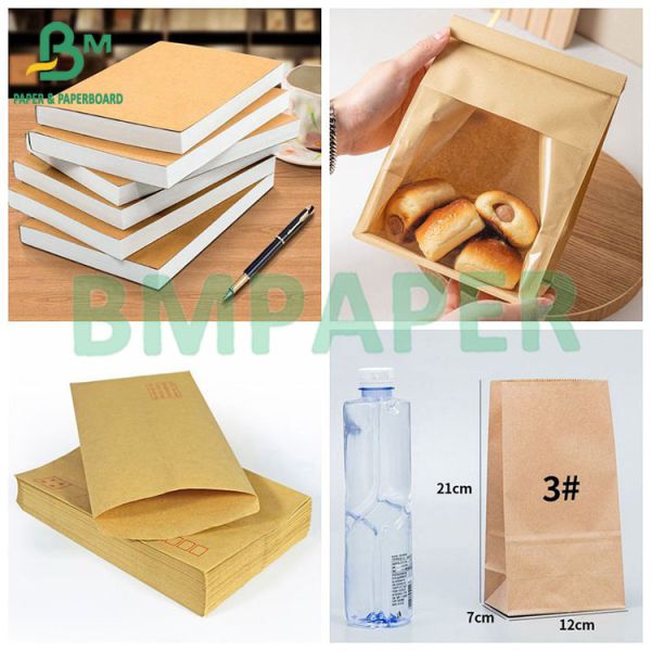 60gsm 80gsm Food Grade Kraft Paper For Breadboard Paper rolls packing