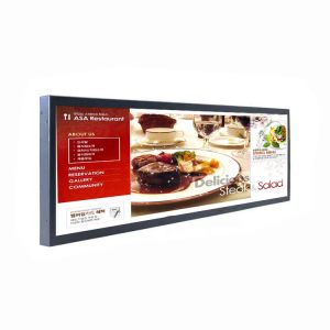 VETO 35 Inch Ultra Wide Digital Shelf Ddge Advertising Screen 4k Bar LCD Display