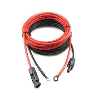 10 AWG Tinned Copper Solar Panel Extension Cable Wire With Connectors PV