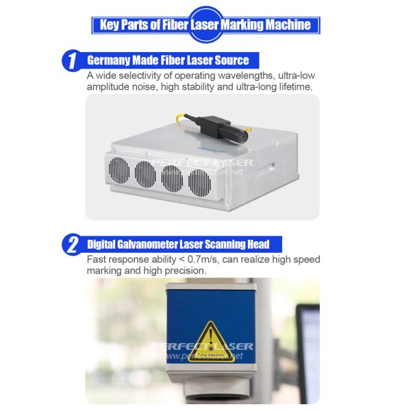 Portable 20w 30w 50w Fiber Laser Marking Engraving Machine Metal Laser Marking Machine
