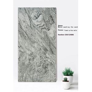 600x1200mm Flamed Matte Gray Clay Curtain Wall Tile