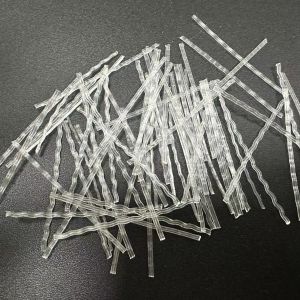 48mm Transparent PP Macro Fiber Wave For Waterproof Layer And Buffer Layer Of