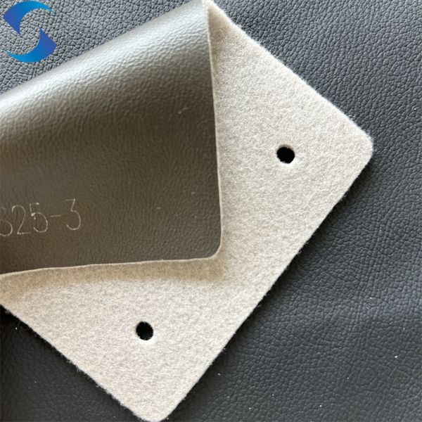 100 Polyester Non Woven Backing Technics PVC Leather Fabric Oil Wax Leather Soft