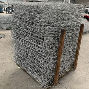 Galvanized Gabion Wire Mesh Box 60x80mm Aperture PVC Coating Hexagonal Shape