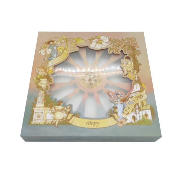 Paper Cardboard Packaging Box Printing 12 Bottles Skin Care Gift Box With Clear Window