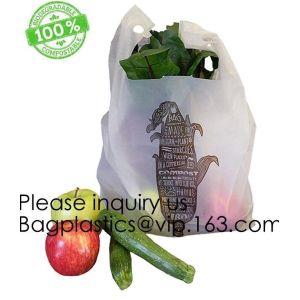 China Tall Kitchen Bags With Handles, Reusable And Disposable Grocery Bags Biodegradable, BPA-Free Plastic Grocery Bags on sale