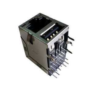 Stacked RJ45 USB Jack LPJE306AGNL