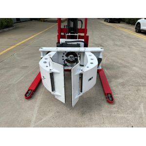 China 500kg 1.6m  Paper Roll Semi Electric Stacker PU Wheel on sale