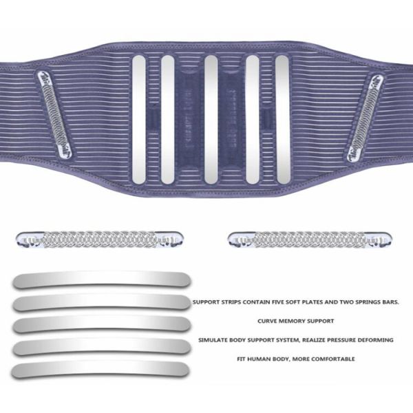 Fish Ribbon Back Pain Relief Belt Massage Spine Support Belt Model ZY-048