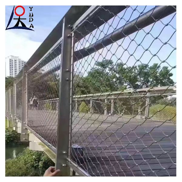 stainless steel rope wire mesh flexible safety woven net slope protection fence