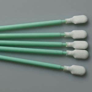 165mm Long Handle Cleanroom Polyester Swab For Industrial Cleaning