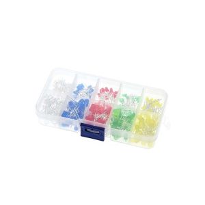 PVC 3MM 5MM Short Feet LED Diode Kit Light Emitting Mixed Color With Box