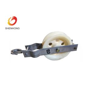 Nylon String Power Cable Pulling Pulley Block Wire Drawing Cable Guide Wheel