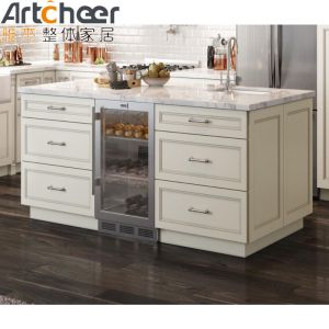 Modern Design Kitchen Island Table with Storage and Customized Color Shaker