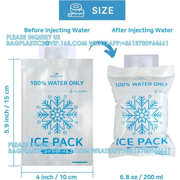 Reusable Injecting water Gel Ice Pack Water Injection Freeze Dry Ice Pack For