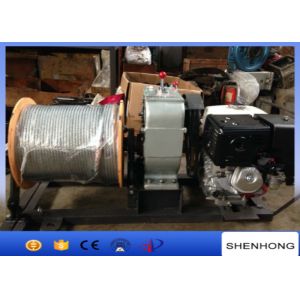 HONDA Gas Engine Wire Rope Capstan Hoist / Cable Pulling Winch For Line