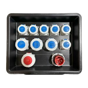 Cheap Syntax MD2 Three Phase 32A HDPE Portable Distribution Box IP67 With RCBO For Qatar Swimming Match 530x380x460mm for sale