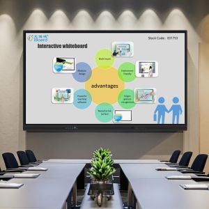 Android OS 13 smart board offering brightness 350cdm2 or higher compatible with