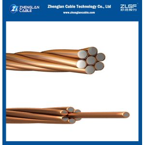 China ASTM B227 Copper-Clad Steel For Bonding & Grounding 21%IACS - 45%IACS Conductivity on sale
