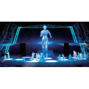3D Transparent Holographic Projection Film 45° Angle High Light Transmittance