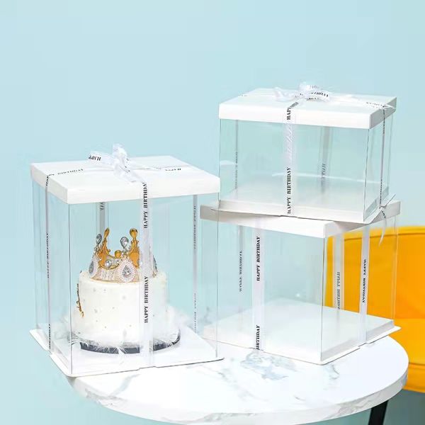 Square Plastic Cake Box
