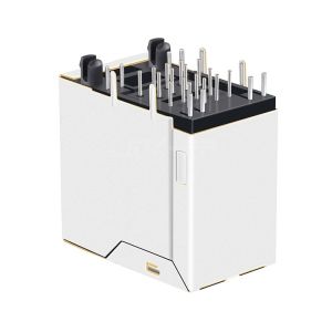 LPJE106XBHNL Without Integrated Magnetics RJ45 Female Connector 2X1 Port Green