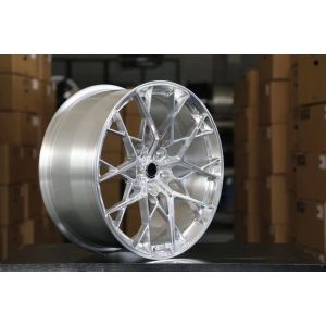 polished silvery 5x120 forged CNC car wheel Forged Racing rims for porsche for