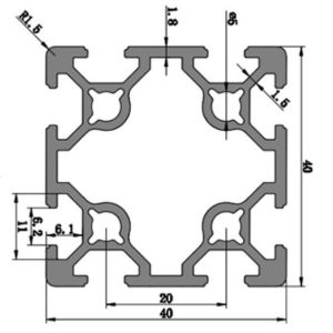 Long Life Custom V Slot Aluminum Profile Extrusions Anodizing Finishing