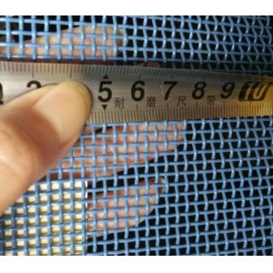 Blue Square Hole Polyester Mesh Belt , Food Industries Drying , Washing And