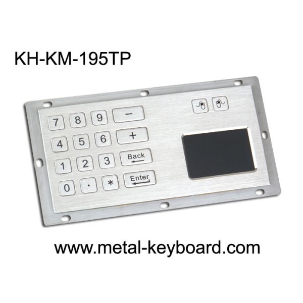 Quality Metallic Numeric Industrial Keyboard with Touchpad 16 Keys Dust Proof wholesale