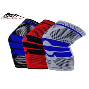 Anti - Collision Sport Nylon Knee Support Strap Silicone Pad Eco - Friendly