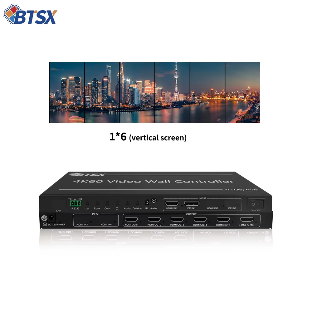 4K60 UHD Video Wall Controller with 40nm Process FPGA Chip for Zero Distortion
