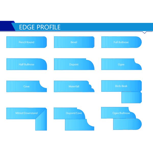 prefabricated Solid Surface Worktops With Backsplash Side Splash Aprons