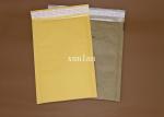 Brown / Yellow Kraft Paper Bubble Mailers Cushioned For Mailing IC Card