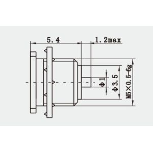 Gold Plated MCX Female Bulkhead RF Connector With Microstrip