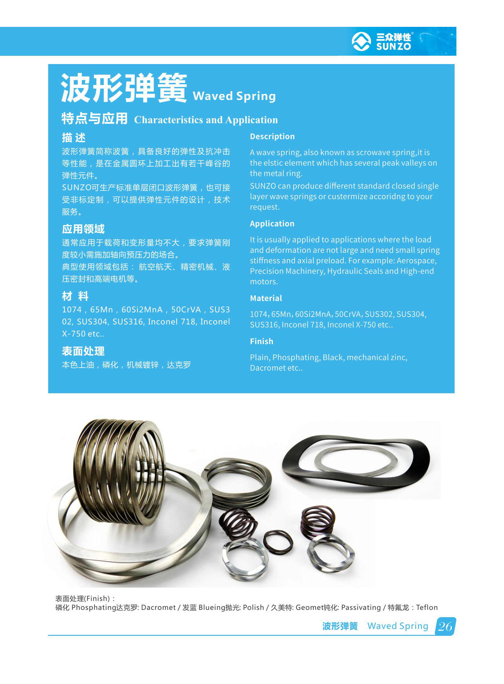High-Performance Waved Spring with Exceptional Elastic Properties, Remarkable Impact Resistance, and Stable Axial Preload
