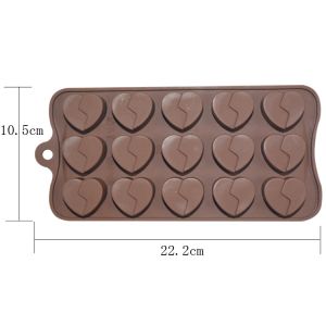 LFGB Custom Chocolate Molds Heart Shaped Mousse Cake Silicone Mold