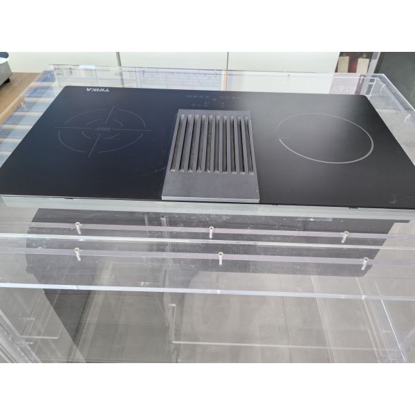 Quality 60cm Electric 2 Zone Induction Hob With Built-In Downdraft Extractor Hoods With 3 Speeds Max 504m³/Hour And Touch Control Panel wholesale