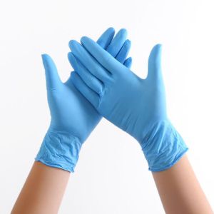 China blue Nitrile Medical Examination Gloves / Nitrile Exam Gloves Powder Free on sale