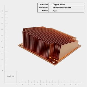 Customized Skived Fin Copper Heat Sink for Electronic Components