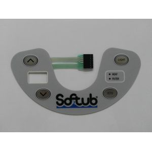 Small size Thin Film Metal Dome LED Membrane Switch 4 Key With 8 Pin Female Tin