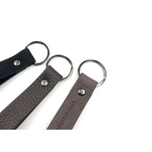 Debossed 10mm PU Genuine Leather Key Holder For Keys Customized