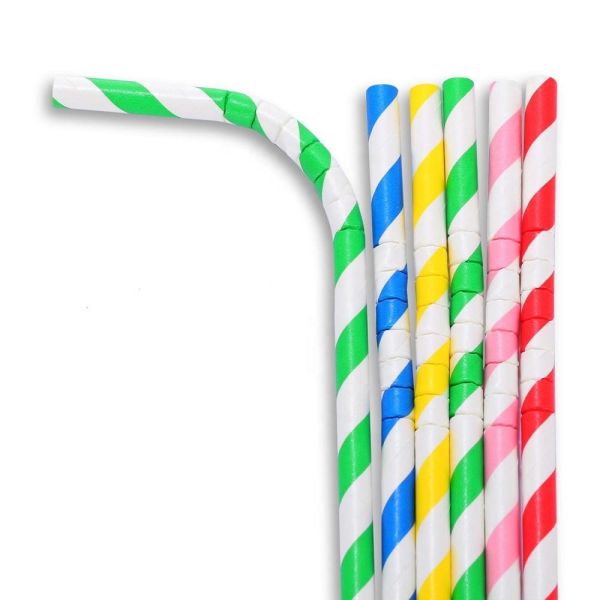 Quality Compostable Natural Bendable Paper Straws Festival Birthday Party Paper Straws wholesale