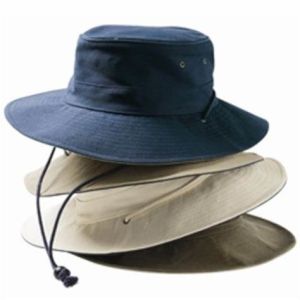 Holiday Summer Sunshade Broad Brimmed Hat Bucket Cap Unisex With Poly String