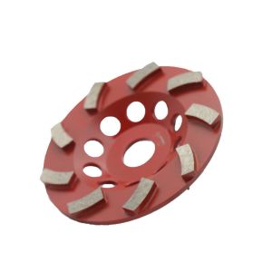 6-400 Grit Concrete Diamond Tools 12 Segments 4 Inch Concrete Grinding Wheel